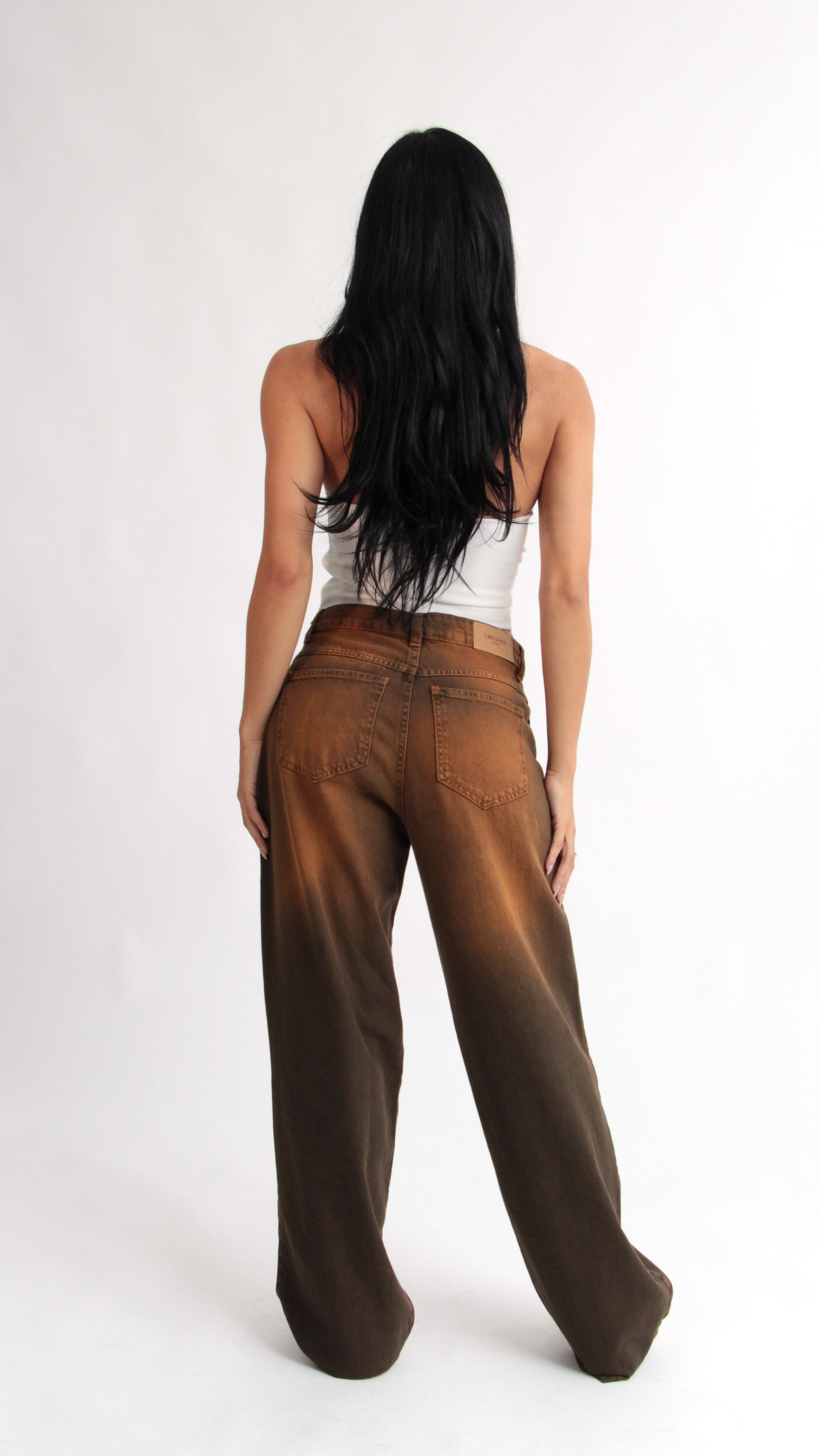 CALÇA JEANS OVERSIZED FERRUGEM