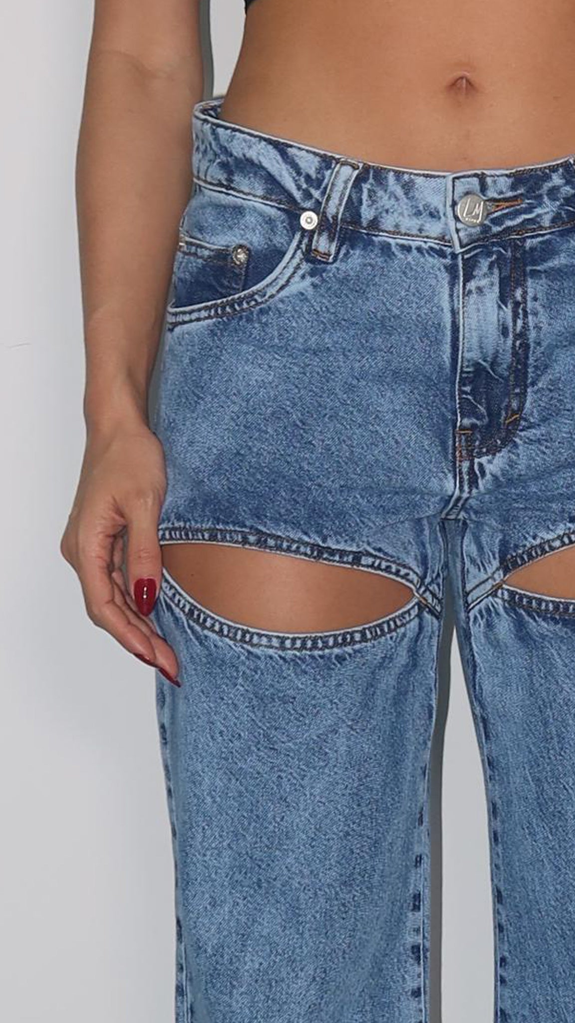 CALÇA JEANS CUT OUT