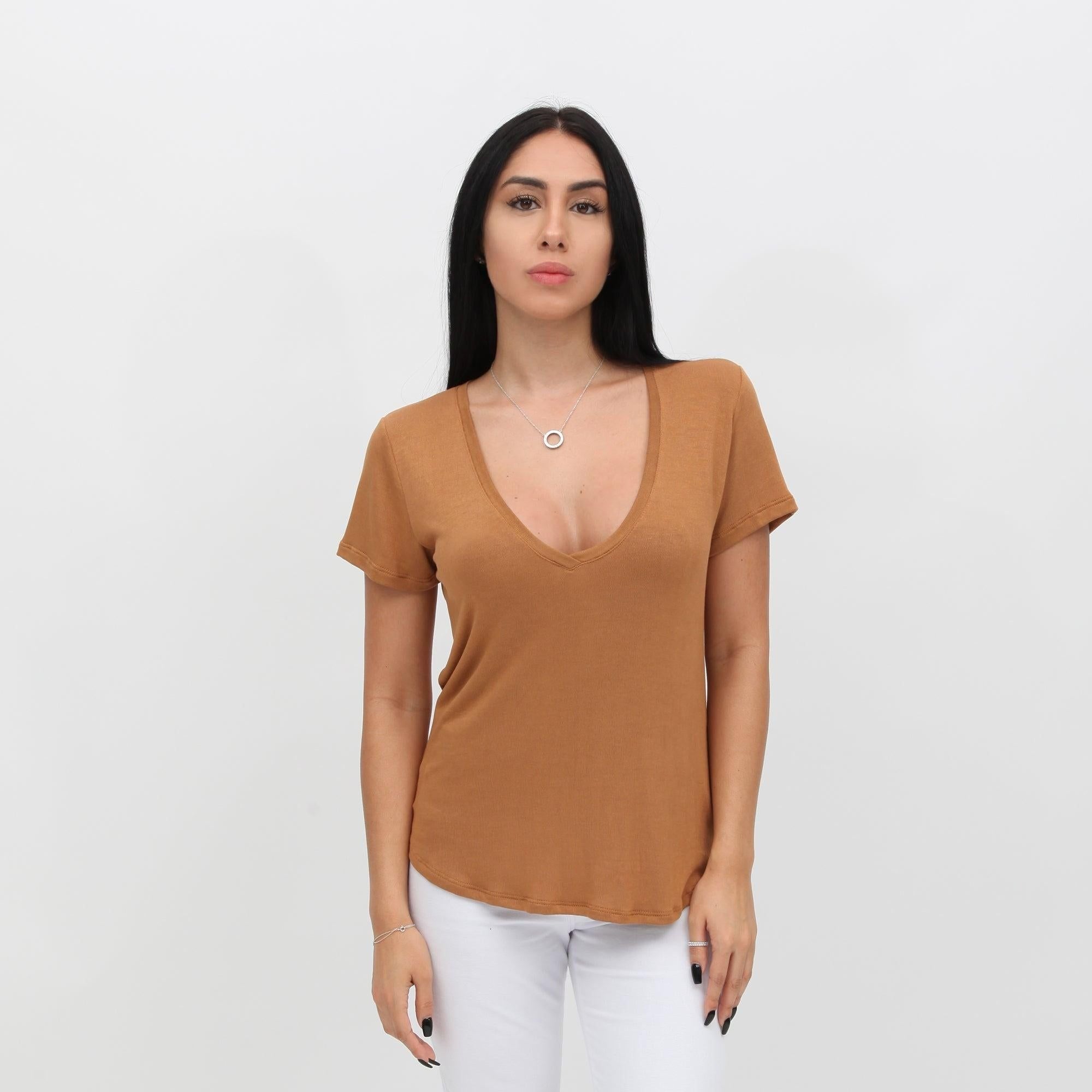 BLUSA BASIC TRICOT CARAMELO