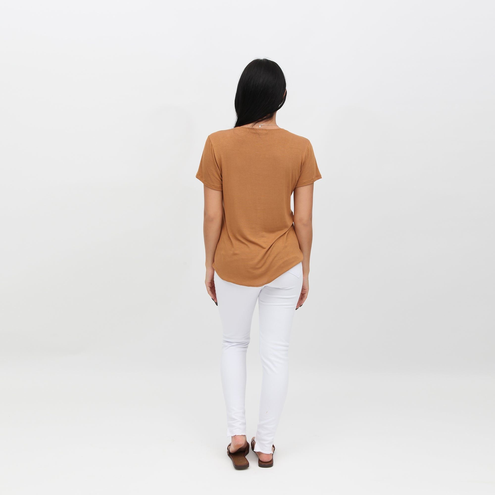 BLUSA BASIC TRICOT CARAMELO